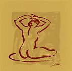 Alfred Gockel Body Language I (gold) painting
